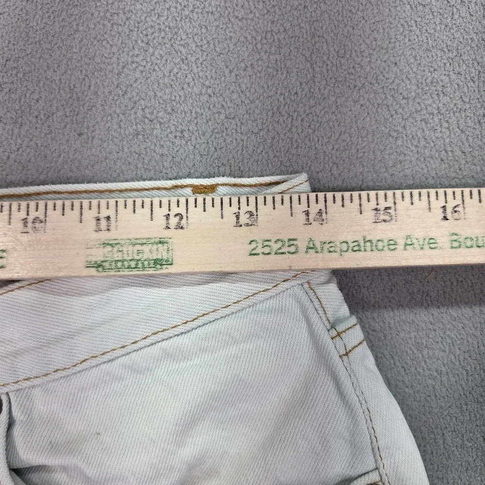 Vintage Levis Jeans Mens White Straight Button Fly USA Stains Altered Fits 27x25
